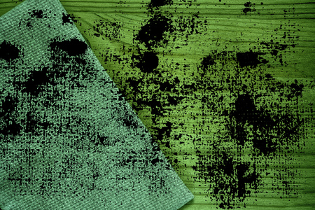 Ultra green Linen fabric surface for mock-up or designer use, book cover sample swatch.の写真素材