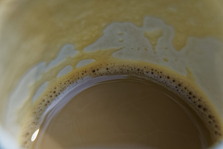 Coffee cup close-up, productive morningの写真素材