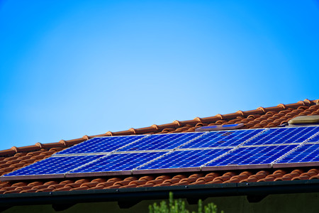 Solar panels on the roof, alternative electricity