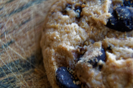 Cookies with chocolate chip, Close-up.の写真素材