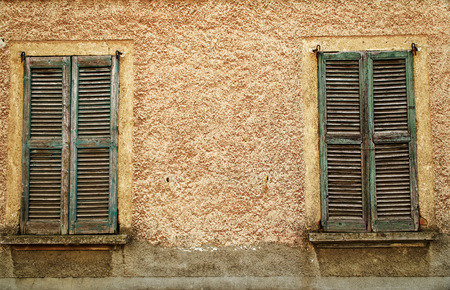Old Window with shutters, Italy styleの写真素材