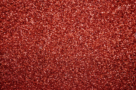 Small poppy red pebbles create nice pattern, gravel texture.の写真素材
