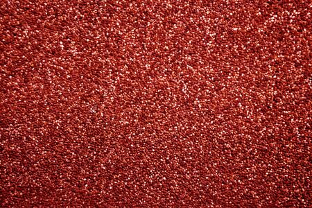 Small poppy red pebbles create nice pattern, gravel texture.の写真素材