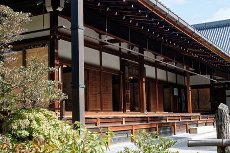Kinkakuji Temple (The Golden Pavilion) in Kyoto, Japan, view from back.のeditorial素材