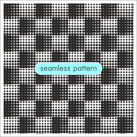 Seamless patterns with halftone dots. Endless vector texture for wallpaper, pattern fills, web page background, surface texture. Monochrome dotted ornament.のイラスト素材