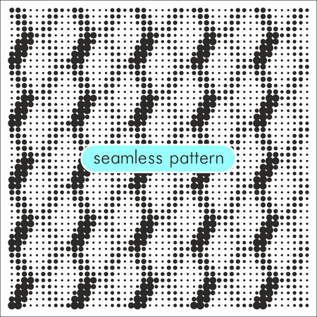 Seamless patterns with halftone dots. Endless vector texture for wallpaper, pattern fills, web page background, surface texture. Monochrome dotted ornament.のイラスト素材