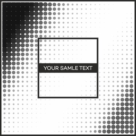 Halftone pattern background texture, round spot shapes, vintage or retro graphic, usable as decorative element.のイラスト素材