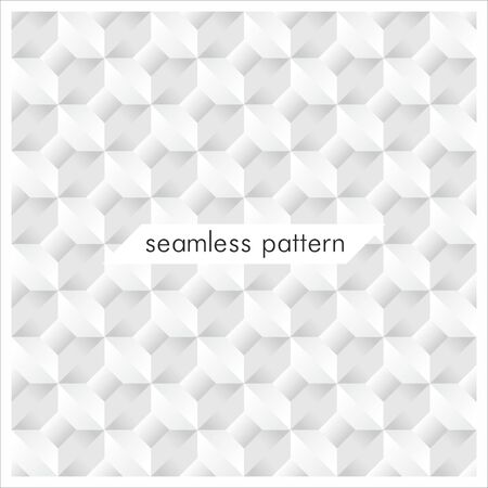 White texture seamless pattern. Abstract 3d geometric background. Decorative background for cards, invitations, web design.のイラスト素材