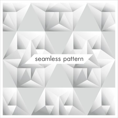 White texture seamless pattern. Abstract 3d geometric background. Decorative background for cards, invitations, web design.のイラスト素材