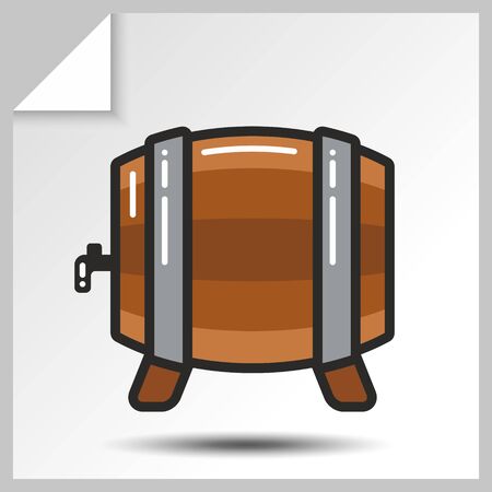 Beer icon for alcohol beverage menu. Vector Isolated flat colorfull illustration.のイラスト素材