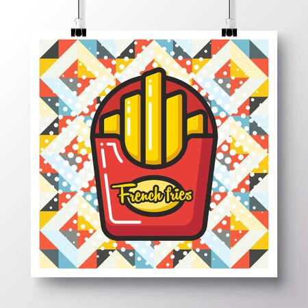 French fries posterのイラスト素材