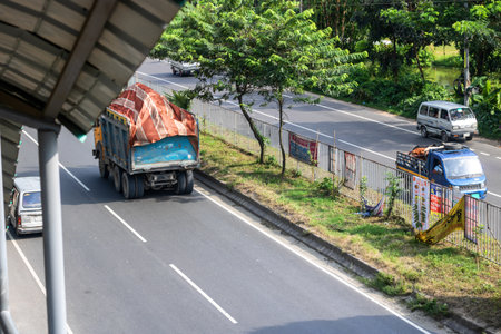 Eggs in plastic box for sale at market, Thailand.の写真素材
