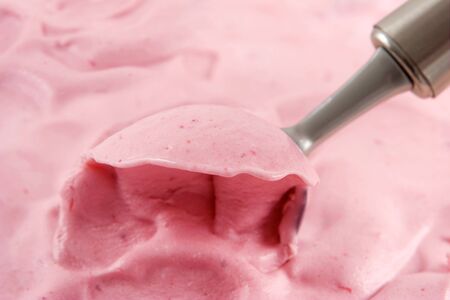 Strawberry ice creamの写真素材