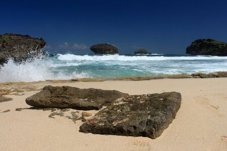 Srau Beach, Pacitan, Indonesiaの写真素材