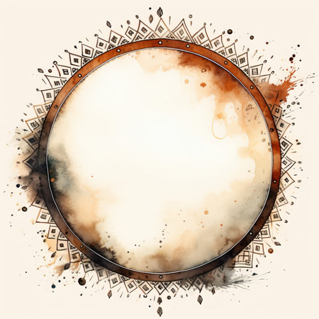 Abstract background. Grunge frame with watercolor splashes.の素材