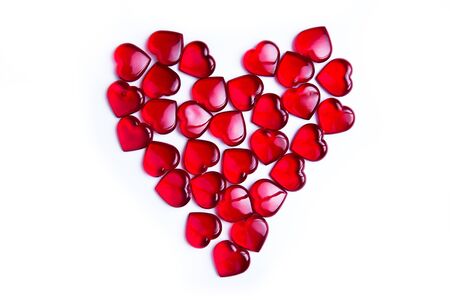 Red heartsの写真素材