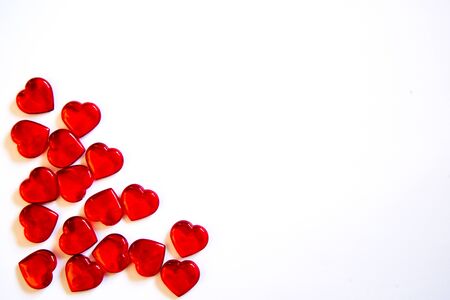 Red heartsの写真素材