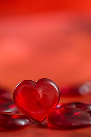 Valentine's red heartの写真素材