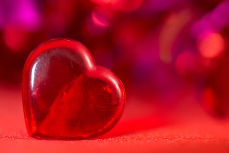 Valentine's red heartの写真素材