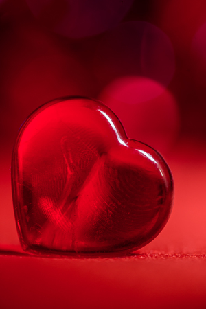 Valentine's red heartの写真素材
