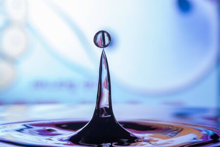 Water drop with colorの写真素材