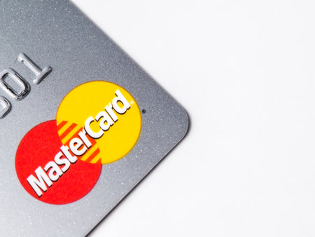 Chicago,IL,USA,Feb-12,2017,Close up of a Master Card Credit Card  on white background (for editorial...