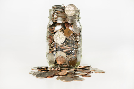 Money in a glass jar