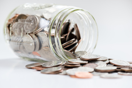 Money in a glass jar