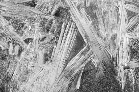 Ice crystals.  Ice crystals in geometric patterns. Ice crystal texture, backgroundの写真素材