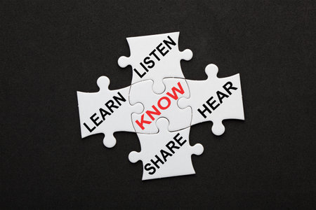 Know puzzle pieces hear share listen learn. The power of learning from others