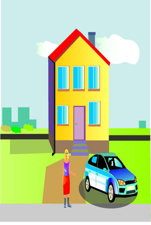 rich womanのイラスト素材