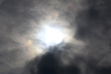 Spring. blue sky with fluffy white clouds. sun, sunlight through  clouds,  sky - spring changeable...