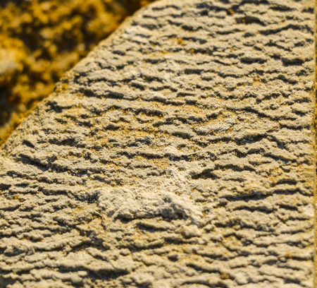 the texture of the sand from the sand career with different traces