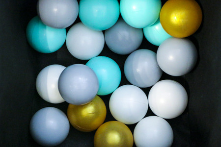 Children's plastic balls for a dry pool and a fun game.