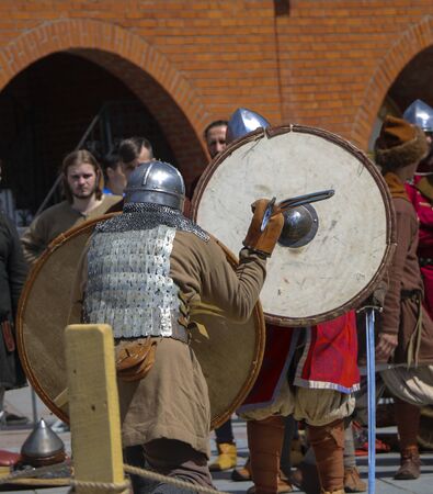 YOSHKAR-OLA, RUSSIA, MAY 25, 2019: the festival of historical reconstruction HERITAGE - a battle of...