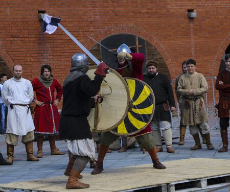 YOSHKAR-OLA, RUSSIA, MAY 25, 2019: the festival of historical reconstruction HERITAGE - a battle of...
