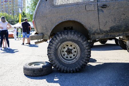 YOSHKAR-OLA, RUSSIA, JUNE 02, 2019: Auto and Motorcycle Exhibition - Festival - YO SUMMIT 2019 -...
