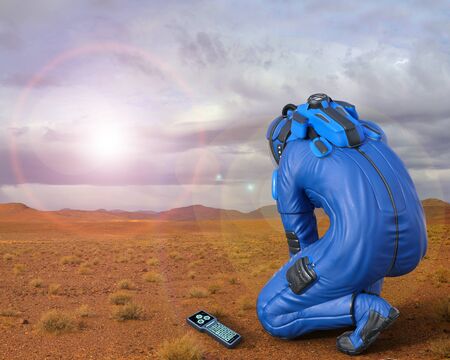 Exploration of a new exoplanet - photomaniupulation and 3D renderingの写真素材