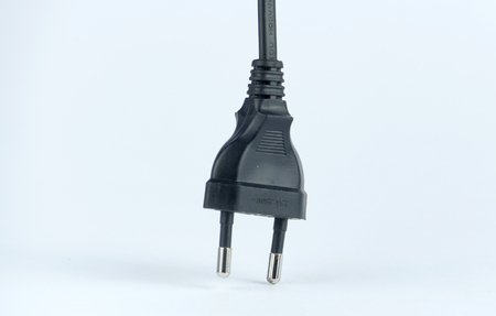 Electricity plug,ac wire isolated on white background