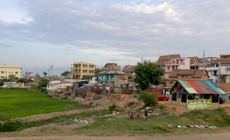 ANTANANARIVO, MADAGASCAR. NOVEMBER 25TH 2016: People activity and architecture of Antananarivo, Madagascar.のeditorial素材
