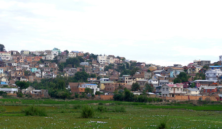 ANTANANARIVO, MADAGASCAR. NOVEMBER 25TH 2016: People activity and architecture of Antananarivo, Madagascar.のeditorial素材