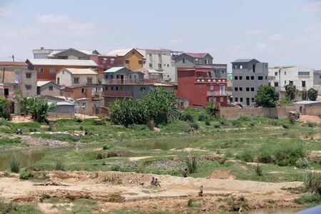 ANTANANARIVO, MADAGASCAR. NOVEMBER 25TH 2016: People activity and architecture of Antananarivo, Madagascar.のeditorial素材