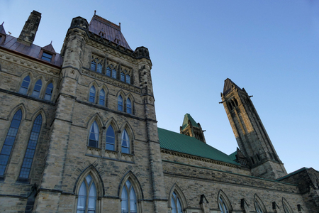 Ottawa, Canada. November 14th 2016 - Parliament of Canada on Parliament Hill in Ottawaのeditorial素材