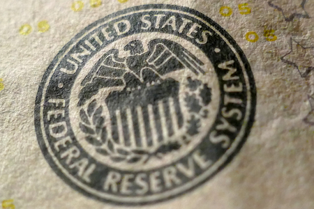 Part of Five Dollar Bill Macro Shotの写真素材