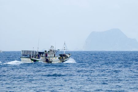 fishing boatの写真素材
