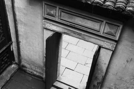 Chinese older town,doorの写真素材