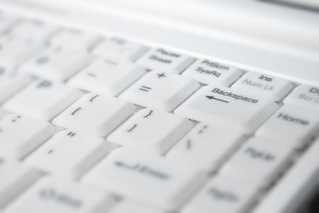 white notebook keyboard close up