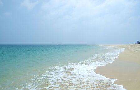 white beach and blue seaの写真素材