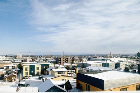 Hakodate City,Japan,December,21th,2009:  Sight of  Hokkaido countryのeditorial素材