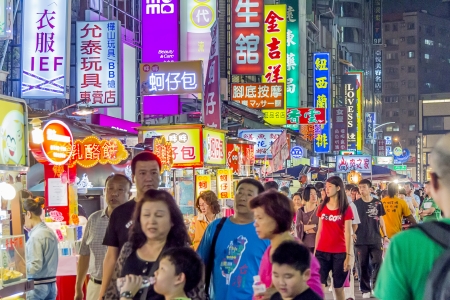 Liuhe Night Market,Kaohsiung,Taiwanのeditorial素材